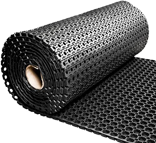 Vivol Tapis Caoutchouc au mètre Antidérapant, Noir - Largeur 100cm - Rouleau au mètre - Longueur Max. 1000cm