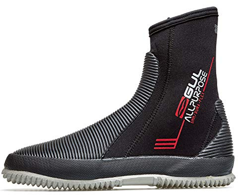 GUL 5 mm All Purpose Neoprene Wetsuit Boots Scarpe - Black - Unisex - BLINDSTITCHED: Seam Construction