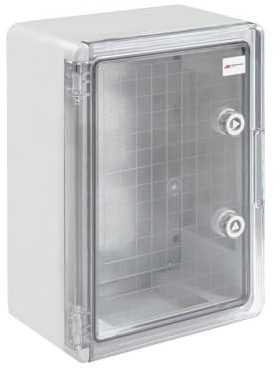 ABS Elektrische Box Wasserdicht Leere Tür Transparent mit verzinkter Montageplatte und sicherem Verriegelungssystem (H 40 x B 30 T 17 cm)