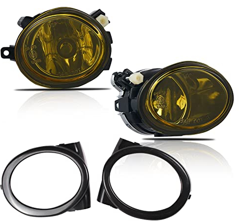 TOPTHAN Faros antiniebla para Serie 3 (CPE/CONV) (E46) 2001-2006/3 Serie (HB/SDN/WGN) (E46) 2001-2005/5 Serie (E39) 2001-2004 Un par HB4/9006 amarilla