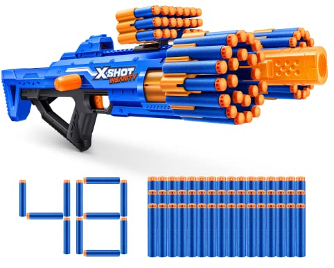 XSHOT Insanity Berzerko by ZURU with 48 Darts, Air Pocket Technology Darts and Dart Storage, Outdoor Toy for Boys and Girls, Teens and Adults, Berzerker, Bezerko