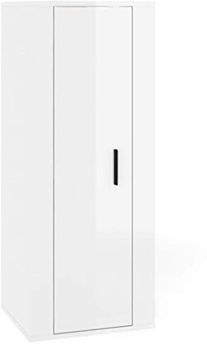 vidaXL TV-Wandschrank Hochglanz-Weiß 40x34,5x100 cm