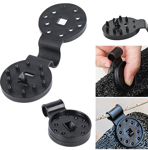 Jogoico 50pcs Shade Cloth Plastic Clips, Reusable Lock Grip for Sunshade Net, Windproof Garden Shade Net Clip for Tent Shelters Fixing, Greenhouse Film Sunshade, Awning Canopy, Anti Bird Netting