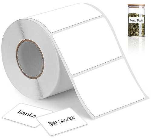 ilauke 1000 Address Labels 100x75mm, Sticky Labels On a Roll, White Stickers, Self-Adhesive for Office, Home, Logistics