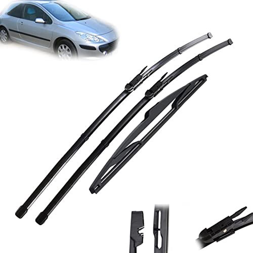 Scheibenwischer Vorne Und Hinten Wischerblätter Set Für Peugeot 307 2005 2006 2007 Windschutzscheibe Windschutzscheibe Vorne Heckscheibe 28 + 26 + 14 Windschutzscheibe