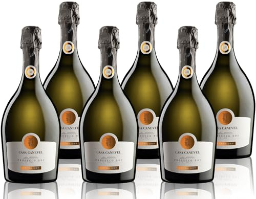CASA CANEVEL EXTRA DRY | Prosecco DOC | 6x750 ml| Paquete 6 botellas