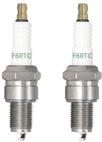2 Pezzi F6RTC Candela Auto di Accensione, Sostituire per Decespugliatore Moto Tagliaerba, per RN9YC RN10YC RN11YC/3047/W20EPR-U/7131/BPR6ES 7995/WR6DC 7900/WR7DC/MTD 951-10292 751-10292 131-039, OEM