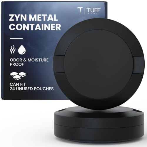 TuffTynz - Premium Zyn Metal Can | Zyn Holder | Metal Zyn Container | Moisture & Odor Proof Container | Aluminum Zyn Can & Organizer | Dip Can | Zyn Tin | Zyn Gifts for Men | The Zyn Bin