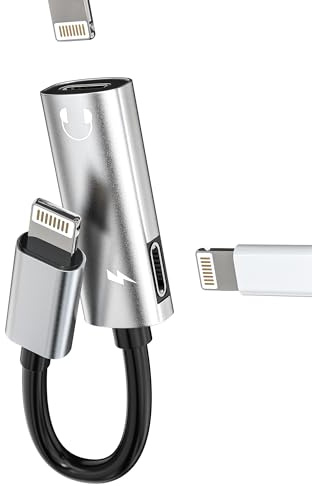 Adaptateur Jack Lightning Vers Ecouteur Chargeur Pour IPhone 14 13 12 11 Pro Pour IPad Pour Apple Connecteur Casque Splitter Audio Cable Prise Double Accessoires écouteurs AUXiliaire de Charge Voiture