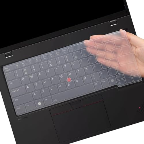 Tastaturabdeckung für Lenovo ThinkPad L14 P14s T14 T14s Gen 6/Gen 5, E14 Gen 7 14 Zoll Laptop, 14 Zoll Laptop US-Layout Silikon-Tastatur-Schutzhülle (transparent)