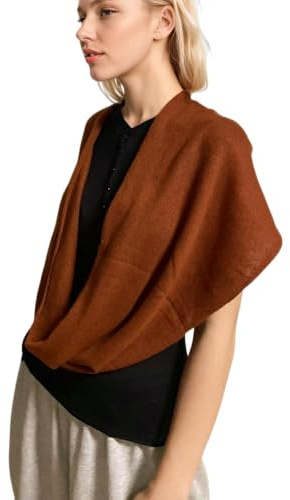 Prettystern XL 100% Kaschmir-Wolle Unisex Loop Schal Cashmere Rundschal Strick-Schal Winter Rund-Halstuch Damen Herren Schlauch-Schal
