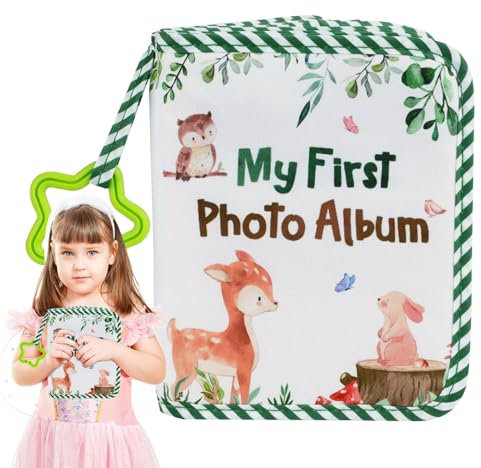 Fotoalbum für das erste Jahr, Fotobuch für | Fotoalbum der Freunde der Tierfamilie – Fotobuch zum Wachstum von Kaninchen, Ausstellungsbuch mit Bildern von Hirschfamilien und Hibo