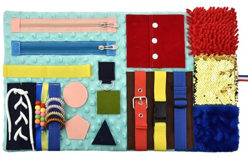 Couverture fidget pour la démence - Couverture d'activité sensorielle pour personnes âgées - 50 x 30 cm - Couverture thérapeutique pour la stimulation du cerveau et la relaxation