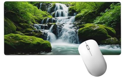 Bosque Alfombrilla Ratón XXL 1400x600 mm, Alfombrilla Escritorio Mouse Pad de Goma Antideslizante, Caer Mouse Pad Grande Gaming, Alfombrilla Antideslizante, Desk Mat para Jugadores, PC, Oficina H-972