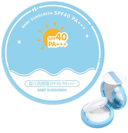 Crème solaire pour bébé, coussin d'air, coussin de protection solaire pour, formule non grasse, portable et pratique, 15 g, pour promenade, voyage, été en plein air