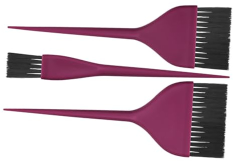 NIYANGLE 3stücke Haarfärbepinsel Nylonborsten für Schnelles und Gleichmäßiges Auftragen zum Dauerwellen und Färben Langlebig und Robust für Salon und Zuhause