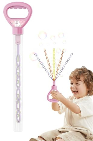 Bastone per bolle di sapone, 32 fori, giocattolo interattivo con manico a 5 artigli per campeggio, parco, gite in famiglia, picnic, giardino, parco giochi, attività all'aria aperta, ragazze