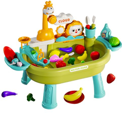 Kids Water Table | Outdoor Toys Water Play Table,Summer Outdoor Toys With Fishing Game for Patio Park Preschool Indoor Daycare Playground Backyard Summer Camping