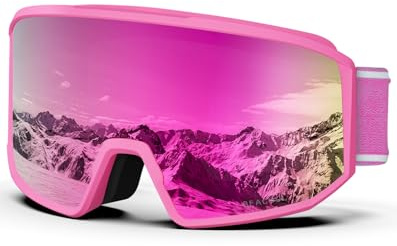 BEACOOL Ski Goggles Skiing Goggles UV400 Protection Anti-glare Ski Goggles Dual Lens For Women Men Youth,Helmet Compatible