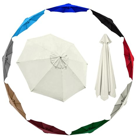 Set di ricambio per ombrelloni da esterni, piccolo ombrellone da patio offset per giardino, terrazza e cortile, protezione UV, facile da montare, elegante e design