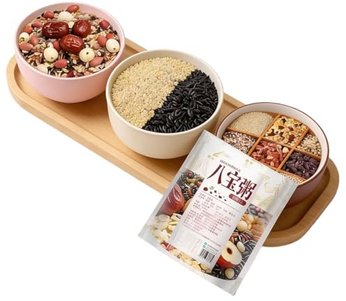 3 Bags 500g Eight Treasures Porridge Mix, Assorted Whole Grains For Congee, Easy Cook, Vacuum Sealed, Healthy Breakfast & Dessert