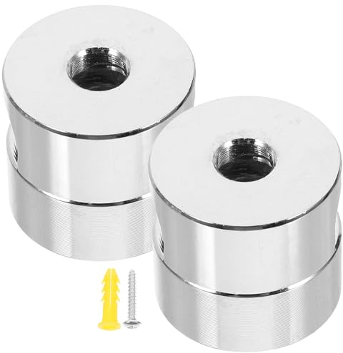 jojofuny Ganchos para Lámparas de Araña de Aluminio Cromado, 2 Unidades, Gancho Metálico para Colgar Cables Eléctricos y Luces de Techo, Accesorio DIY para Instalación Segura y Ordenada