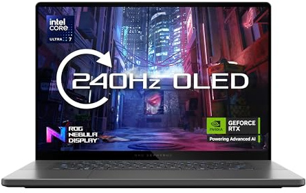 ASUS ROG Zephyrus G16 GU605CM Gaming Laptop | 16.0 2.5K OLED 240Hz | Intel Core Ultra 7 255H | NVIDIA GeForce RTX 5060 | 16GB RAM | 1TB SSD | Windows 11