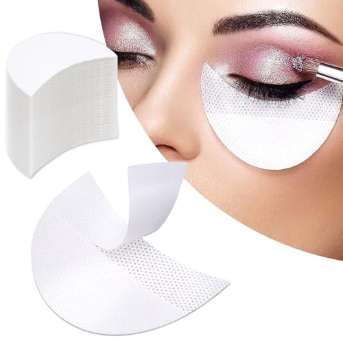 BSITSSS 100 Piezas Cinta Adhesiva para Maquillaje de Ojos Media Luna, Cinta para Maquillaje de Ojos, Protectores de Sombra deOjos, Plantilla de Sombra deOjos Autoadhesivas