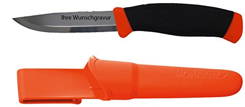 Morakniv Gürtelmesser 746, rostfreier Sandvik 12C27 Stahl, mit persönlicher Wunschgravur