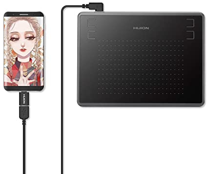 HUION Inspiroy H430P Grafiktablet mit 4,8 x 3 Zoll Arbeitsbereich Grafiktablett, Batterielosem Stift, Unterstützt Mac Windows Android und OSU, Ideal Zeichentablett für Die Arbeit von zu Hause und Aus