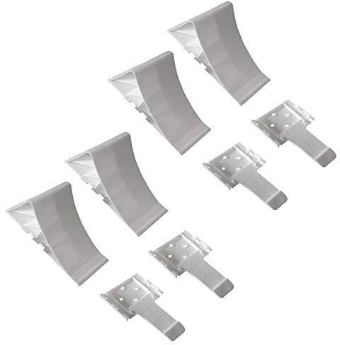 Lot de 4 cales de roue - Pour remorque de voiture - Avec support