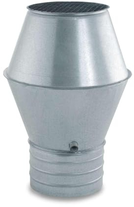CAEXVEN Sombrerete Tipo JET para Conductos en Acero Galvanizado - Serie Lisa y Helicoidal - 250 mm