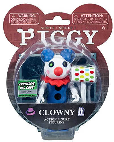 Bizak Piggy Figura 10 cm Clowny, puoi ricreare il gioco a casa con i tuoi personaggi preferiti, con accessori e un codice riscattabile nel Videogioco, Ci sono diversi modelli (64238052)