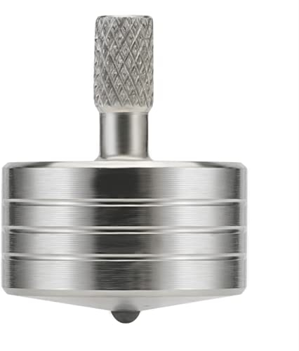 Mini Metall kreisel, Kill Time, reduziert Stress, ADHS Spielzeug, perfekte Balance, präzise CNC gefräst aus einem massiven Block aus 304 Edelstahl (Silber Stil 4)
