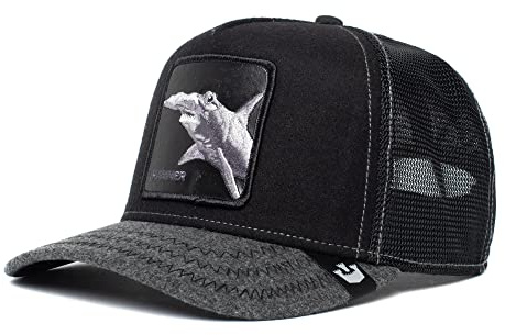 Goorin Bros. The Farm unisex Noir kapsel truckerkeps, Svart/Nightmare Alley (haj), one size