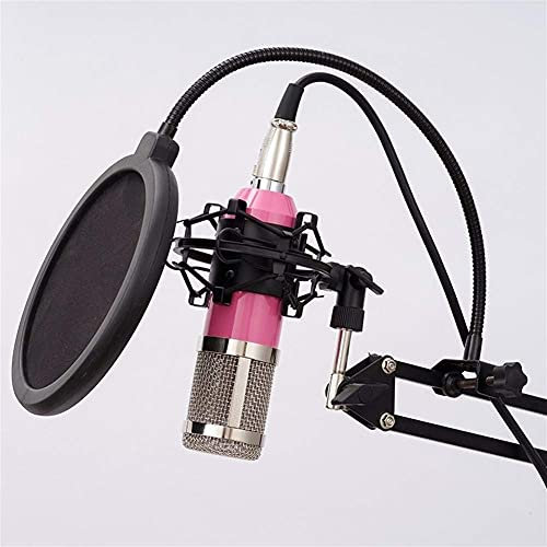Samnuerly Set Microfono a condensatore USB con Cavo e Scheda Audio per cantare Streaming Live su Computer Smartphone