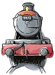 Harry Potter Hogwarts Express Druck, 30 x 30 cm, Grau/Rot/Schwarz