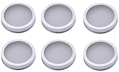 UPKOCH 6 Stück Deckel Runddeckel Anzuchtgläser Aussaat Sprossen Glas Stahl Luzerne Metallkappen Weithals Bio Rundkeimung Mm Für Silberdosen Anzuchtdeckel Bohnenmaurer Edelstahl