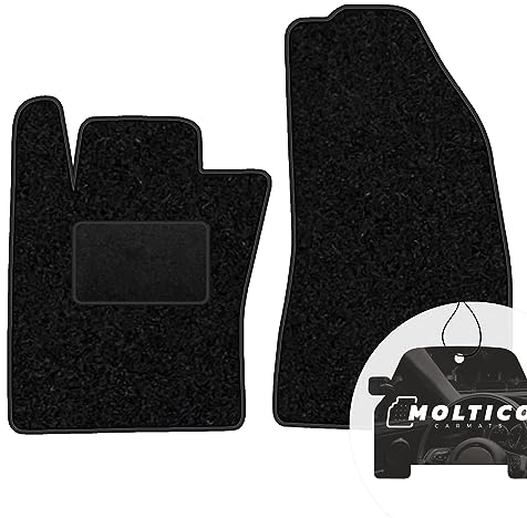 moto-MOLTICO Vorne Fußmatten Auto Velours Autoteppiche Schwarz Automatten Set 2-teilig passend für Jeep Renegade ab 2014