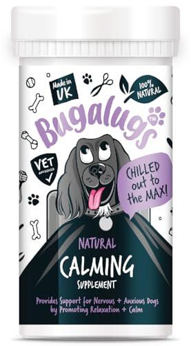 BUGALUGS Dog Calming Products - Perfect Remedy for Dog Anxiety relied - Easy to Use Powder, No Tablets, Spray or Plug in Needed - Suitable for All Breeds (80g)