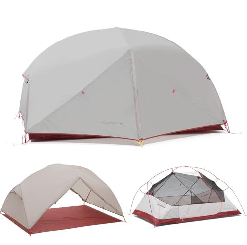 BISINNA Backpacking 2 Person Tent Lightweight 3 Season Camping Tent 20D 380T Nylon Rainfly Double Layer Free Standing Includes Footprnint 7001 Aluminium Poles for Camping Hiking Biking