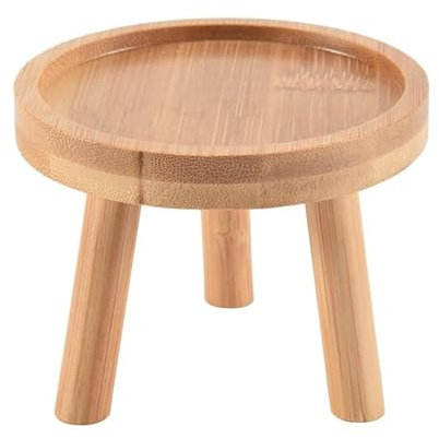 Sirxlevcy Wooden Plant Stand Flower Pot Base Holder Stool High Stool Balcony Round Flower Shelf for Indoor Outdoor