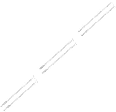 IMIKEYA 6 Stück Vorhang Teleskopstange Bürovorhänge Schwarze Gardinenstange Verdunkelungsvorhänge Vorhänge Gardinenstangen Jalousien Teleskopstab Teleskop Jalousien Rollo Stab