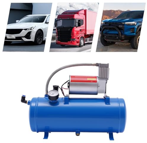 DSYOGX - Compresor de aire de 150 psi, pequeño DC 12 V 23 A, compresor de alta presión con manguera de 3,8 m para neumáticos de coche, motores de automóviles, bicicletas, pelotas, 38 x 14 x 30 cm