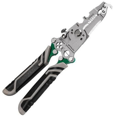 locwanot 18 in 1 Foldable Wire Stripper, Quick Strip Wire Stripper with Non-Slip Handle, Multifunctional Foldable Professional Wire Stripper, Electrician Pliers Tools, DIY Cable Cutter Wire Strippi