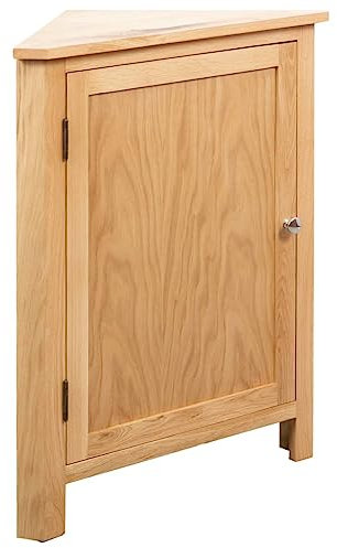 Lauuoeriau Furniture Item Home Eckschrank 59x45x80 cm Massivholz Eiche Möbel
