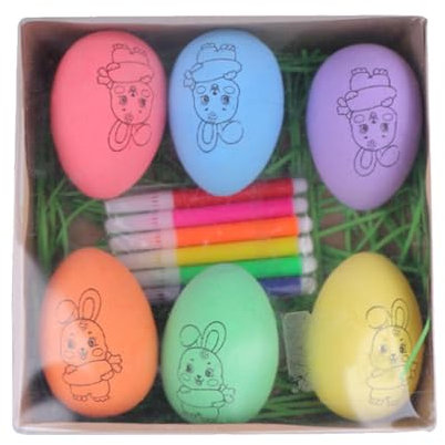 Yiohejy Ostereier Kritzeleien, Osterhandwerk für Kinder, Kunst Eierfarbe Malvorlagen | Pack von Eierfarbstoff Malbuchkit Kid Ostern Kunstaktivitäten, Osterkorb Stuffers für Eiersuche