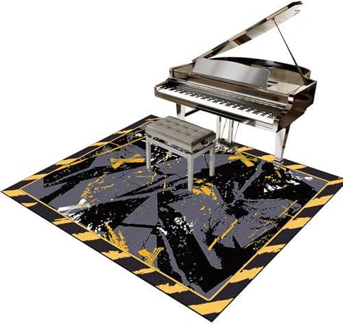 Klavierteppich Schlagzeugteppich Drum Teppich Music Carpet Innen und Außen Trommelteppich mit Rutschfester Unterseite für Schlagzeug Elektrisches Schlagzeug Teppich Schallschutz Teppich 200 x 160 cm