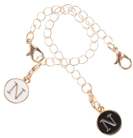KONTONTY 2 Pezzi Ciondolo Con Lettera Per Bicchiere Da Appendere Accessorio Decorativo Con Catena in Lega Per Cucina Borsa Charm Per Personalizzazione E Stile Unico