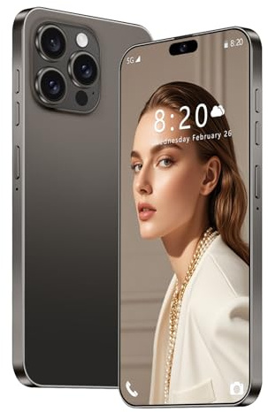 Smartphone sbloccato I16 Pro Max, telefono cellulare Android 5G con schermo Ultra HD da 7,3 pollici, batteria da 8000 mAh, 16 GB 1 TB, supporto multilingue, Dimensity9000 (10 core),Black-1TB